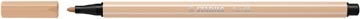 Stabilo STABILO Pen 68 viltstift, beige — levering per 10