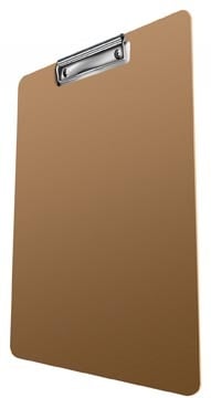 DONAU DONAU klemplaat, A4, hardboard karton, staand, bruin-oranje