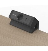 Fellowes contactdoos Power Desk, 1 stopcontact + 1 x USB-A + 1 x USB-C, zwart, voor Nederland