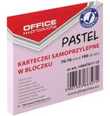 Office Products OFFICE products memoblok Pastel, 76 x 76 mm, 100 vel, pastelroze
