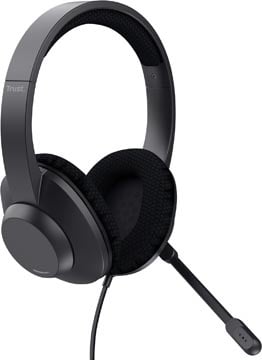 Trust Trust Ayda Max Headset, over ear, USB aansluiting, noice cancelling