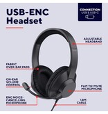 Trust Trust Ayda Max Headset, over ear, USB aansluiting, noice cancelling