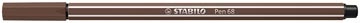 Stabilo STABILO Pen 68 viltstift, omber — levering per 10