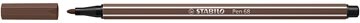 Stabilo STABILO Pen 68 viltstift, omber — levering per 10