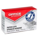 Office Products OFFICE products papierklemmen, 50 mm, gegalvaniseerd, doos van 100 stuks