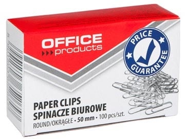 Office Products OFFICE products papierklemmen, 50 mm, gegalvaniseerd, doos van 100 stuks