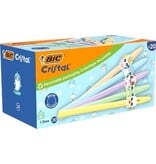 Bic Bic balpen Cristal Medium pastel figurines, doos van 20 stuks, assorti