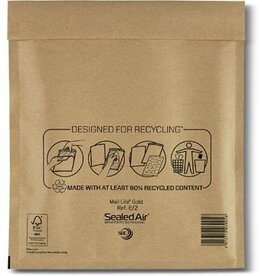 Mail Lite luchtkussenenveloppen, goud, E/2, 220 x 260 mm, doos van 200 stuks