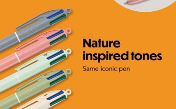 Bic Bic 4-kleurenbalpen Mineral Tones, display van 30 stuks, assorti
