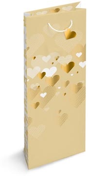 Merkloos Geschenkzak Made In Heaven, voor fles, 9 x 36 x 13 cm