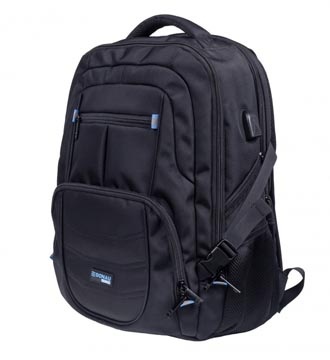 DONAU Donau Travel rugzak Amsterdam, 35 l, 17 inch, zwart