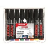 Uni-ball Uni-ball permanent marker Prockey PM-122, ronde punt, medium, etui van 8 stuks