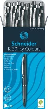 Schneider Schneider balpen K20 Icy Colours, medium, zwart
