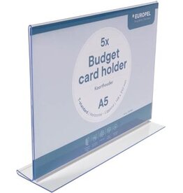 Europel Europel folderhouder Budget, met T-voet, ft A5, liggend, pak van 5 stuks