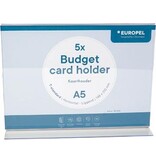 Europel Europel folderhouder Budget, met T-voet, ft A5, liggend, pak van 5 stuks
