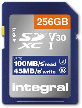Integral Integral geheugenkaart SDXC V30,  256 GB