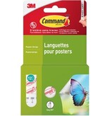 Command Command posterstrip, small, draagvermogen 225 gram, wit, blister van 12 stuks