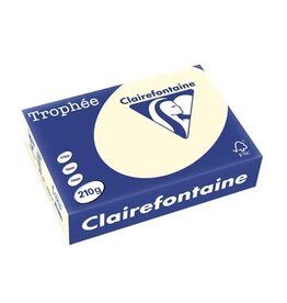 Clairefontaine Clairefontaine Trophée Pastel, gekleurd papier, A4, 210 g, 250 vel, crème