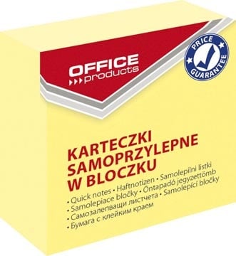 Office Products OFFICE products memoblok, 50 x 50 mm, 400 vel, geel