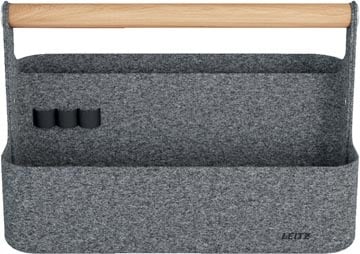 Leitz Leitz draagbare bureau organizer, met handvat, vilt, grijs
