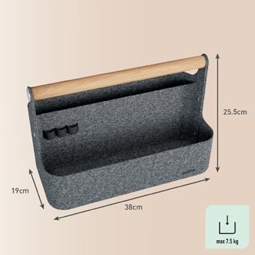 Leitz Leitz draagbare bureau organizer, met handvat, vilt, grijs