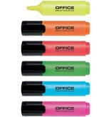 Office Products OFFICE products markeerstift, 2 - 5 mm, geassorteerde kleuren, etui van 6 stuks