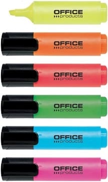 Office Products OFFICE products markeerstift, 2 - 5 mm, geassorteerde kleuren, etui van 6 stuks