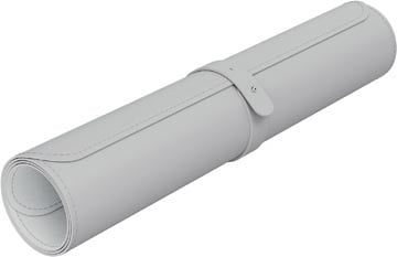 Leitz Leitz bureauonderlegger en muismat, lederlook, ft 80 x 40 cm, lichtgrijs