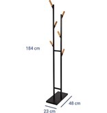 Maul MAUL kapstok Rima, uit metaal, hoogte 183 cm, 6 afneembare ophanghaken, bruin/zwart