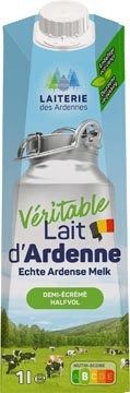 Merkloos Laiterie des Ardennes echte Ardense melk, halfvolle melk, 1 liter, pak van 6 stuks