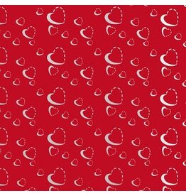 Merkloos Geschenkpapier Silver Hearts, 70 cm x 2 m