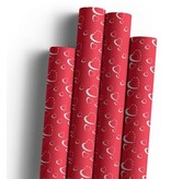 Merkloos Geschenkpapier Silver Hearts, 70 cm x 2 m