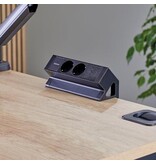 Fellowes contactdoos Power Desk 2, 2 stopcontacten + 1 x USB-A + 1 x USB-C, zwart, voor Nederland