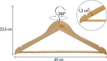 Maul MAUL kleerhanger Mira, uit hout, pak van 20 stuks