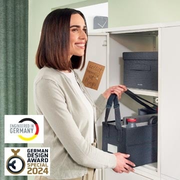 Leitz Leitz draagbare bureau organizer Hot Desking, met draagriemen, grijs