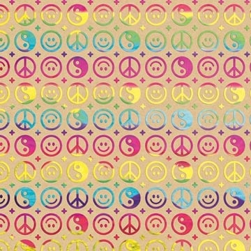 Merkloos Geschenkpapier Rainbow, 70 cm x 1,5 m, 4 verschillende motieven