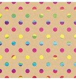 Merkloos Geschenkpapier Rainbow, 70 cm x 1,5 m, 4 verschillende motieven