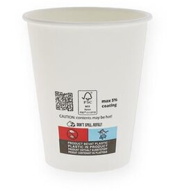 Conpax Beker uit karton, 237 ml, diameter 80 mmn wit, doos van 1000 stuks