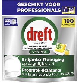 Dreft Dreft Pro Original vaatwastabletten, Lemon, pak van 100 capsules