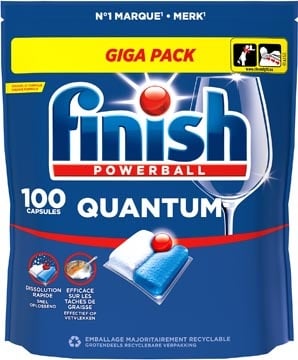 Finish Finish Quantum Regular vaatwastabletten, pak van 100 capsules
