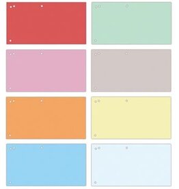 Office Products OFFICE products verdeelstroken, 240 x 105 mm, pak van 100 stuks, geassorteerde kleuren