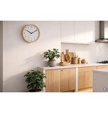 Maul MAUL wandklok Grain, quartz, diameter 31 cm, kunststof kader, licht hout