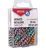 Office Products OFFICE products papierklemmen Zebra, 28 mm, gestreept, geassorteerde kleuren, ophangdoosje van 100 stuks