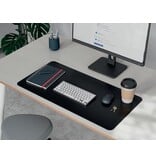 Leitz Leitz bureauonderlegger en muismat, lederlook, ft 80 x 40 cm, zwart