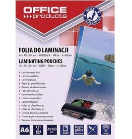 Office Products OFFICE products lamineerhoes A6, 200 micron (2 x 100 micron), pak van 100 stuks