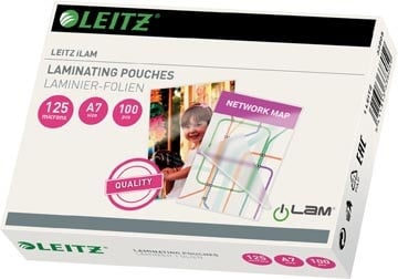 Leitz Leitz Ilam lamineerhoes ft A7, 250 micron (2 x 125 micron), pak van 100 stuks