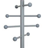 Maul MAUL kapstok Saphir Lite, uit metaal, hoogte 171 cm, 8 ophanghaken, grijs RAL7001