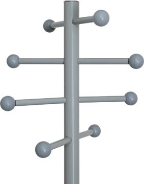 Maul MAUL kapstok Saphir Lite, uit metaal, hoogte 171 cm, 8 ophanghaken, grijs RAL7001