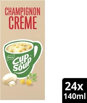 Cup A Soup Knorr Cup-a-Soup champignon crème, pak van 24 zakjes