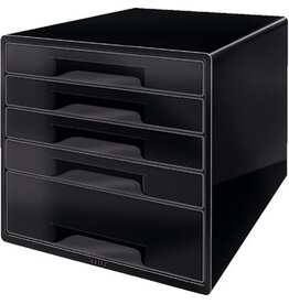 Leitz Leitz Dual Black ladenblok met 5 laden, zwart